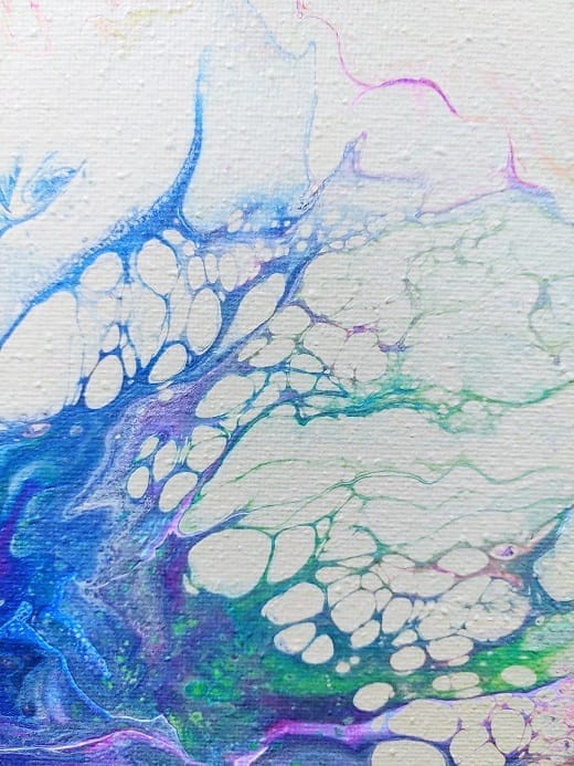 Color Burst-Acrylic Painting-Fluid Abstract Art-DutchPour-10x20 Signed Original