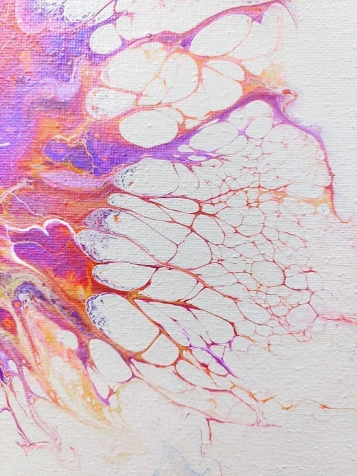 Color Burst-Acrylic Painting-Fluid Abstract Art-DutchPour-10x20 Signed Original