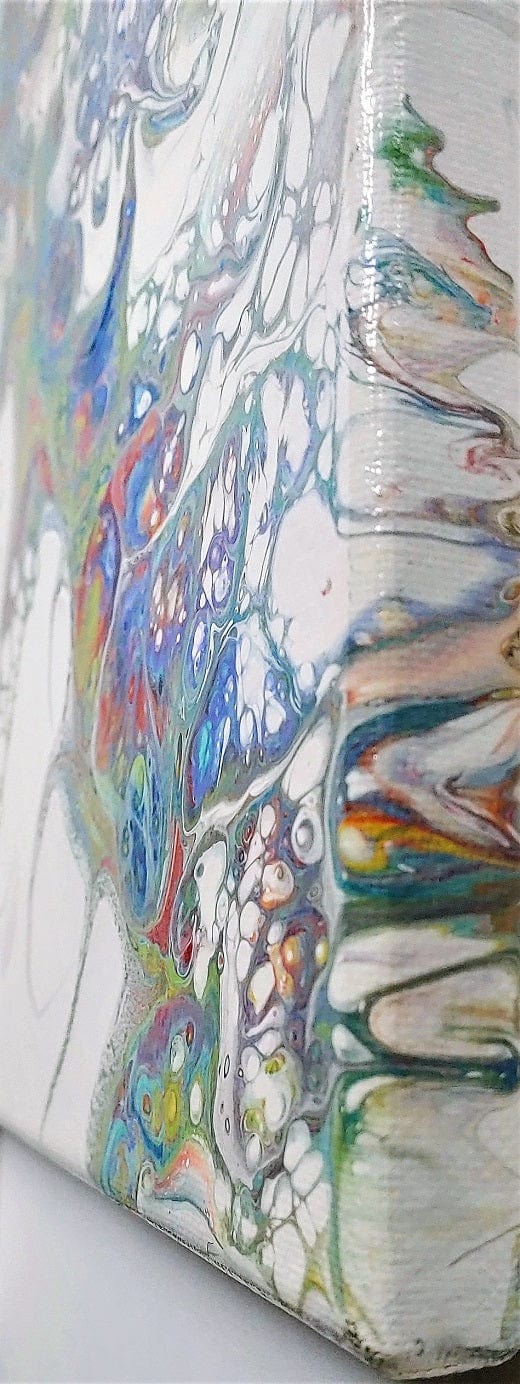 Copper Swipe-Acrylic painting-Fluid Abstract Art-Multi Color Swipe-11x14 Signed Original