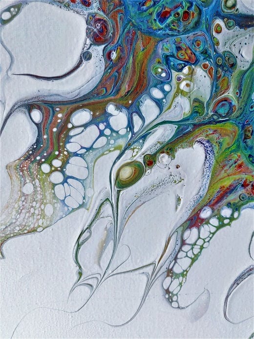 Copper Swipe-Acrylic painting-Fluid Abstract Art-Multi Color Swipe-11x14 Signed Original