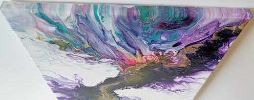 Purple Twisted Knot-Acrylic Painting-Fluid Abstract Art-DutchPour-12x16 Signed Original