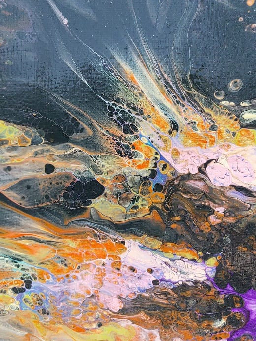 RPG Explosion-Acrylic Painting-Fluid Abstract Art-DutchPour-12x12 Signed Original