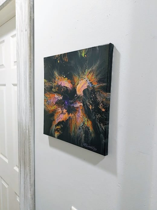 RPG Explosion-Acrylic Painting-Fluid Abstract Art-DutchPour-12x12 Signed Original