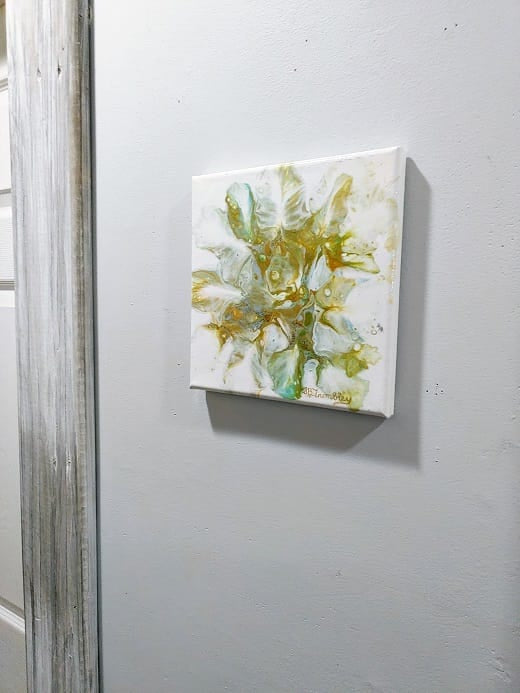 Gremlin Dutch-Acrylic Painting-Fluid Abstract Art-Dutch Pour-8x8 Signed Original